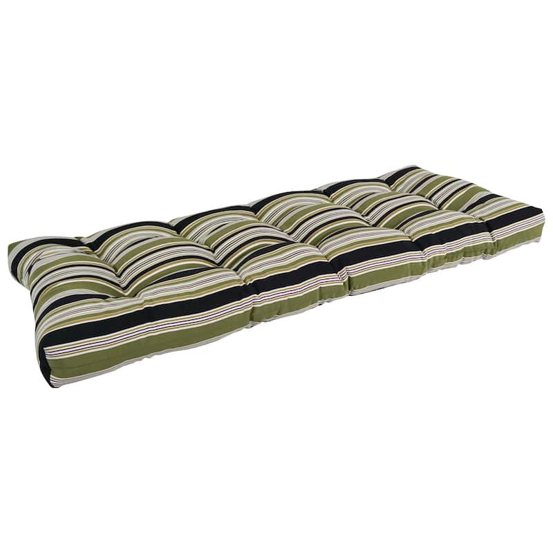 Tufted Indoor/Outdoor Bench Cushion (Multiple widths from 46 to 60 inch) - 51-inch - Eastbay Onyx