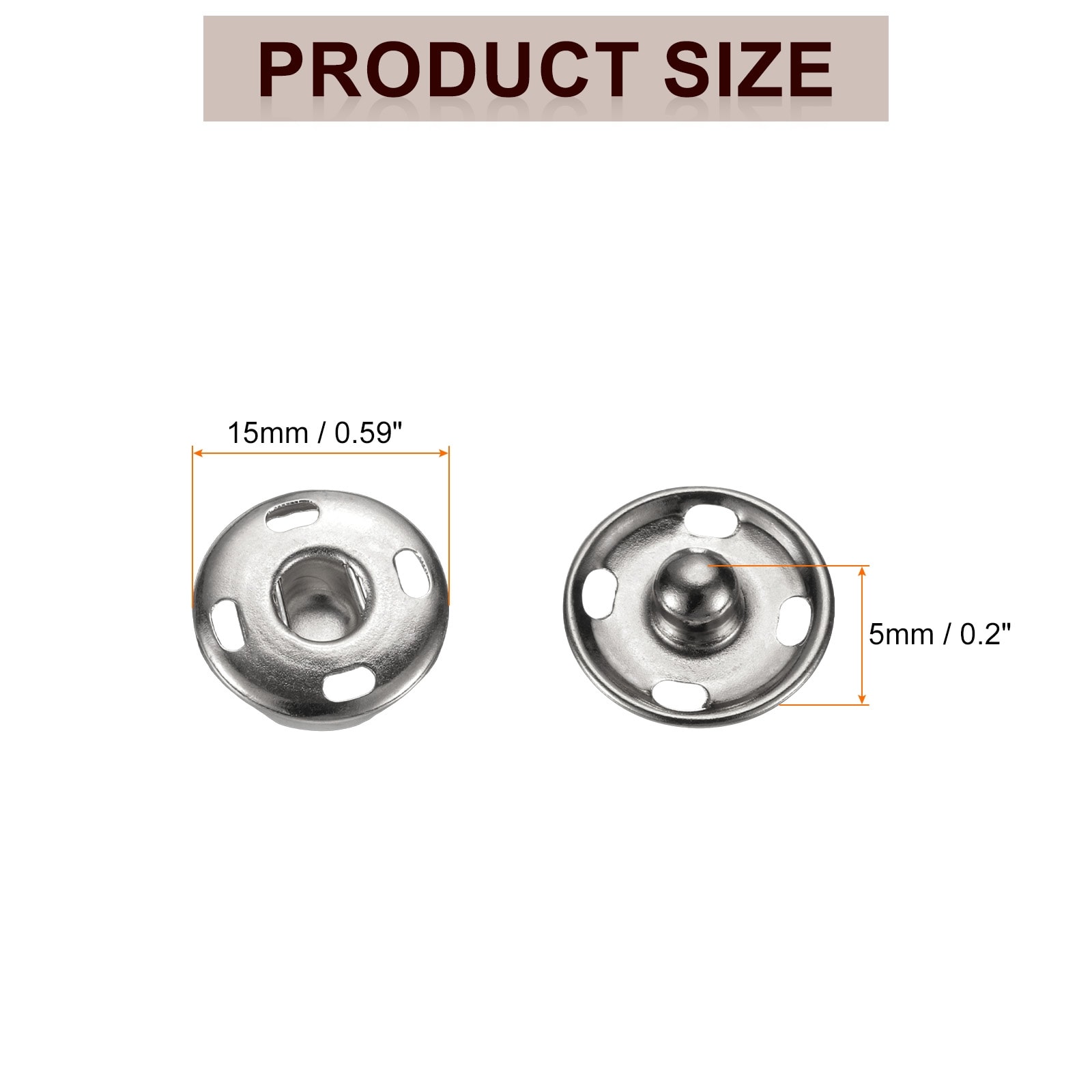 Sew-on Snap Buttons Metal Snap Fastener Buttons Fastener Press-Stud Clasp for Closure Purse Handbag Clothes Sewing Craft