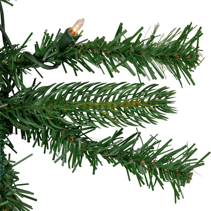 9' x 10" Pre-Lit Sierra Noble Fir Artificial Christmas Garland Clear Lights