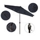 preview thumbnail 32 of 143, North Bend 9-foot Round Auto-tilt, Bronze Finish, Sunbrella Patio Umbrella by Havenside Home