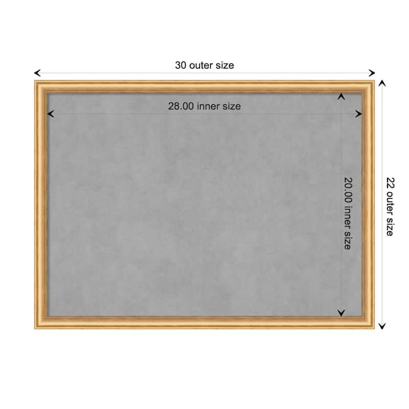 Amanti Art Salon Scoop Gold Framed Magnetic Board - Board Size 28x20
