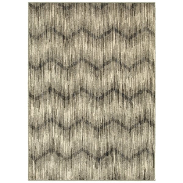 slide 2 of 9, Style Haven The Gray Barn Cattail Abode Chevron Ikat Rug 9'10" x 12'10" - Grey/Cream - Rectangle