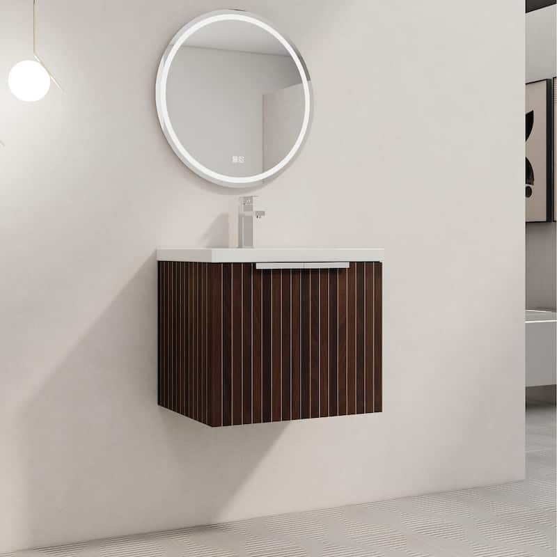 Bathroom Vanity With Sink In 24/30/36 Inch, Floating Bathroom Vanity With Soft Close Door