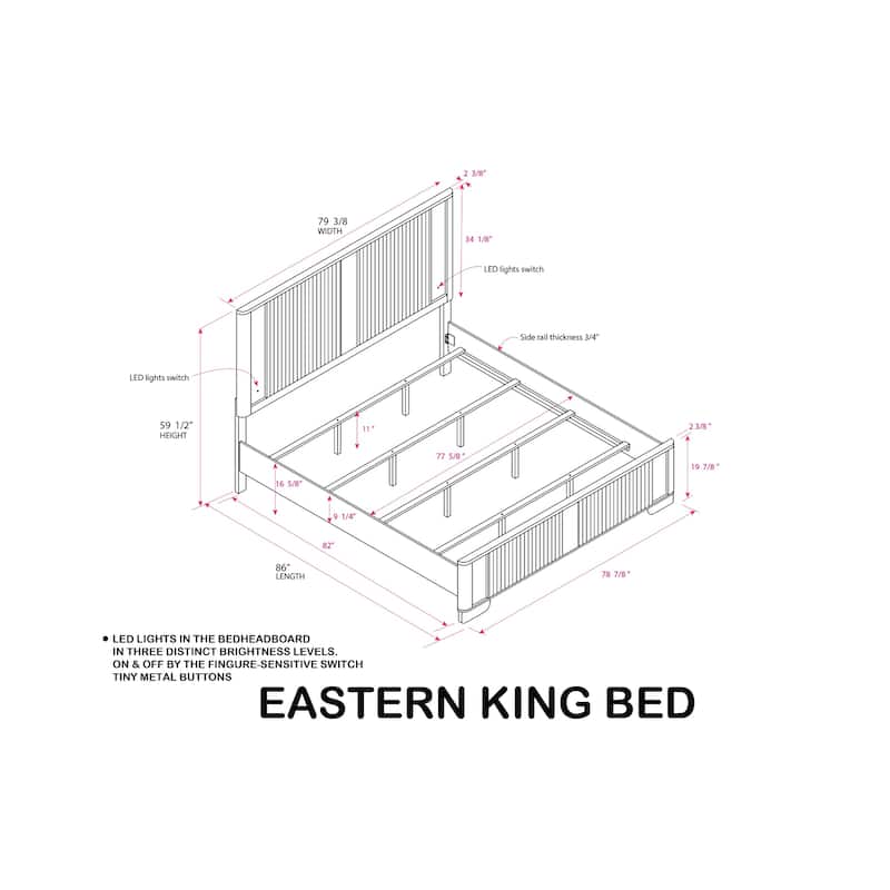 Sierra White Oak Solid Wood 3-Piece King Bedroom Storage Set