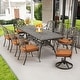 preview thumbnail 8 of 15, 9-Piece Outdoor Dining Set with 1 Table + 8 Chairs, All-Weather Aluminum Outdoor Patio Sets for Patio, Backyard, Garden