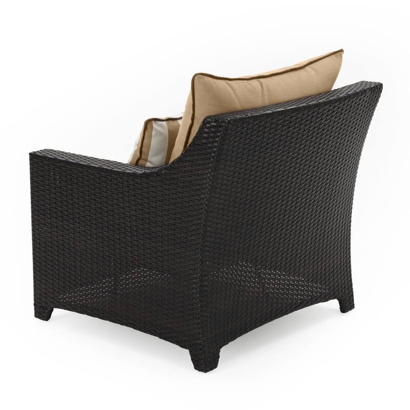 Deco 3 Piece Aluminum Outdoor Patio Club Chairs & Side Table