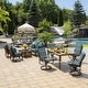 preview thumbnail 6 of 6, Arden Selections Sapphire Blue Leala Damask Outdoor Deep Seat Cushion Set - 24 W x 24 D in.
