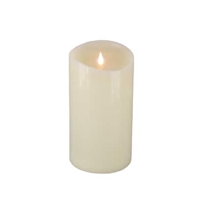 HGTV Home Collection 9 in Heritage Real Motion Real Motion Flameless Candle With Remote, Ivory, LED - 9 in