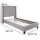 preview thumbnail 94 of 93, Tufted Upholstered Nailhead Trim Platform Bed