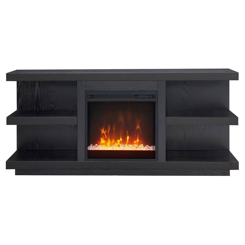 Maya Rectangular TV Stand with Crystal Fireplace for TV's up to 65"