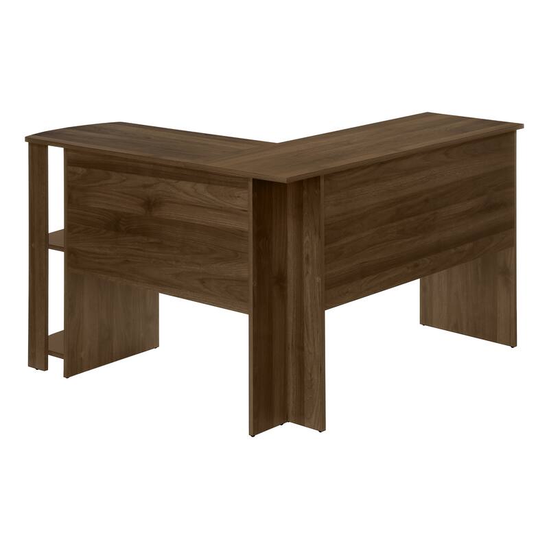 Computer Desk, Home Office, Corner, Storage Shelves