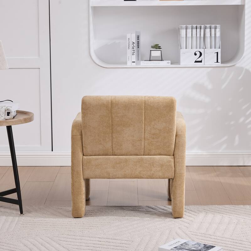 Modern Minimalist Single Armchair, Upholstered Accent Chair for Living Room, Bedroom, Office, Nordic Style Single Sofa Chair