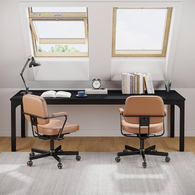 78.7" Extra Long 2-Person Computer Desk, Double Workstation for Home Office