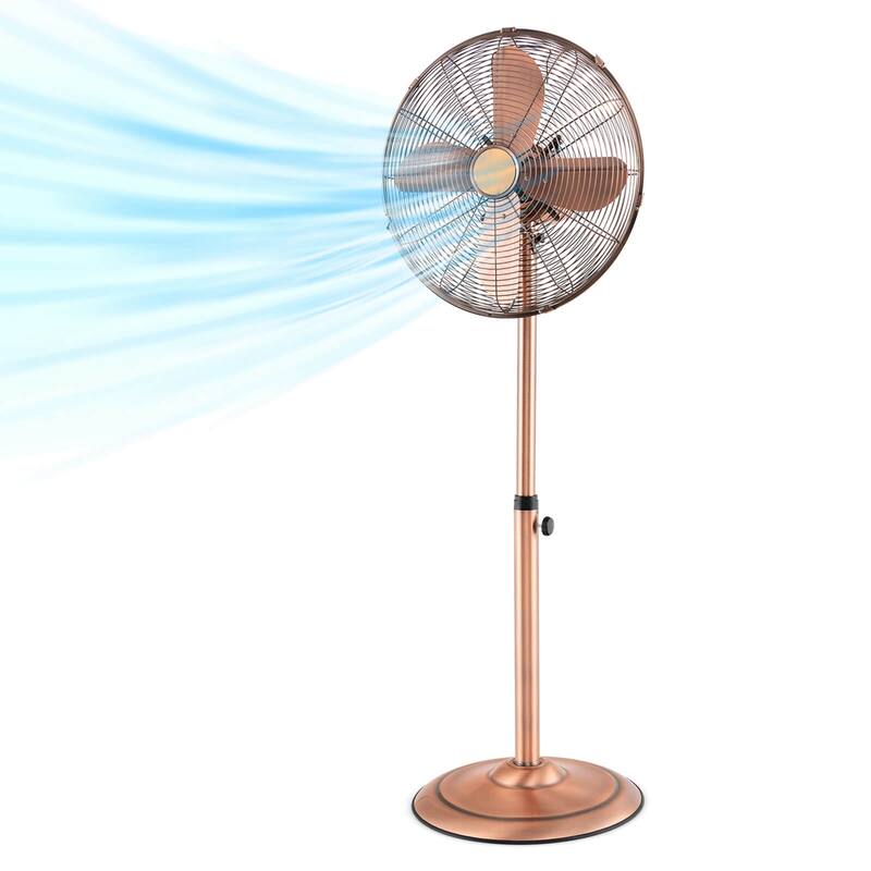 Costway 16" Standing Pedestal Fan with 3 Speed Settings Carrying - See Details - Copper