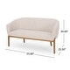 preview thumbnail 12 of 26, Galena Mid-century Modern Glam Loveseat by Christopher Knight Home