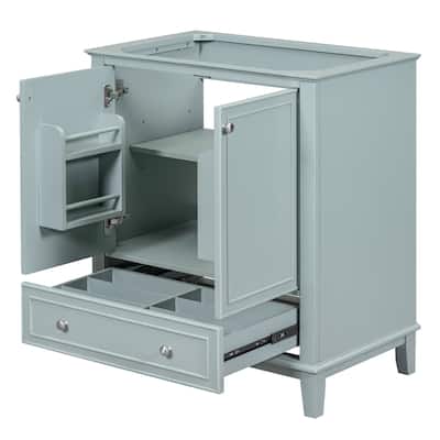 Multi-functional 30"Bathroom Cabinet with Doors and Drawer,Solid Frame and MDF Board,2-Door Bathroom Vanity