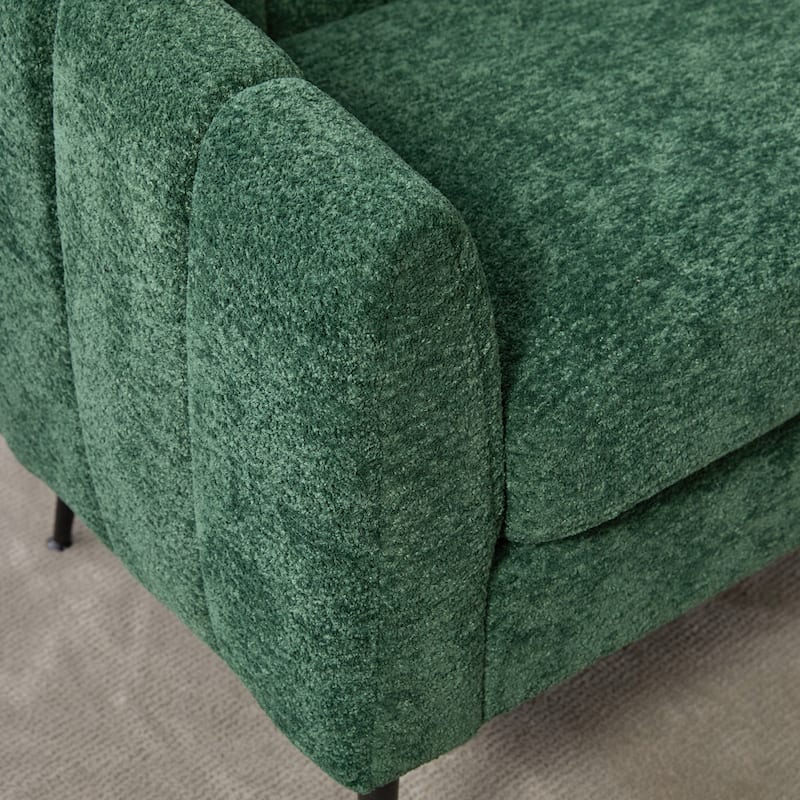 Minimalist Loveseat Sofa Accent Sofa Couch with Metal Legs, Lounge Sofa Couch 2-Seater Sofa Small Settee