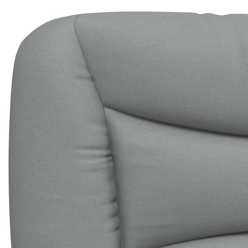 vidaXL Bed Frame without Mattress "Hvar" Light Gray Fabric