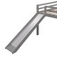 preview thumbnail 13 of 14, Stylish Full size Loft Bed Wood Bed with Convertible Ladder, Slide, Stair and Chalkboard, Safety & Fun, Maximized Space, Grey
