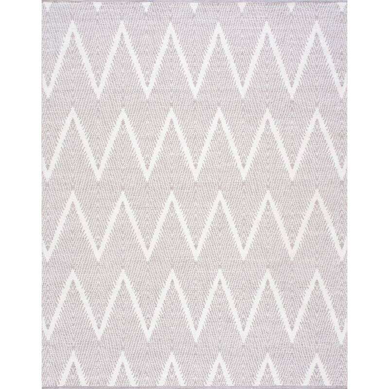 Pasargad Home Simplicity Collection Cotton Rug - 8' x 10' - Grey