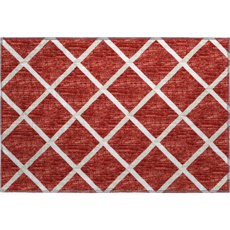 Premium Washable Super Soft Modern Trellis Mayfield Rug