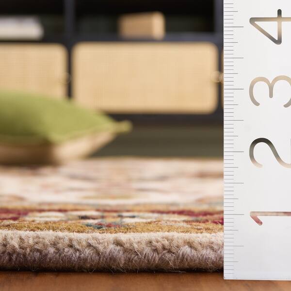 dimension image slide 1 of 2, SAFAVIEH Handmade Heritage Kassandra Traditional Oriental Wool Rug