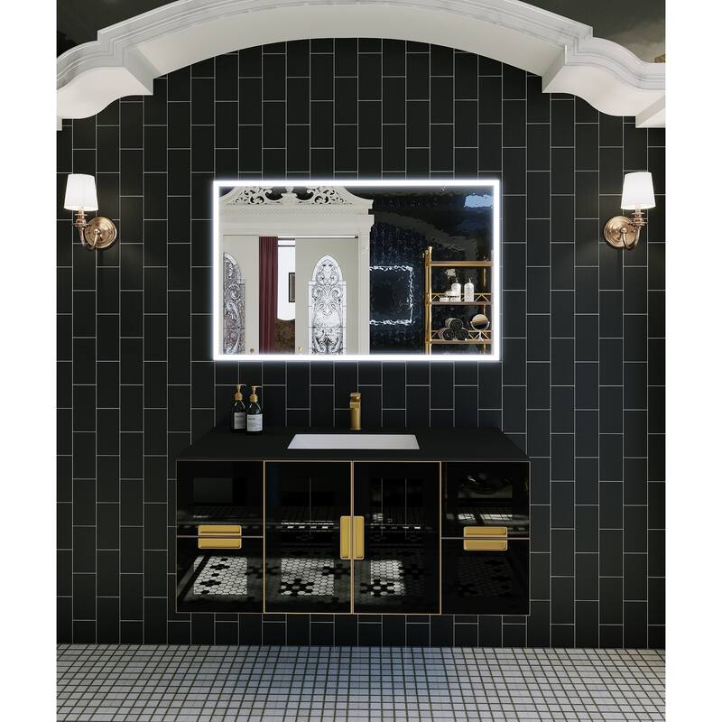 Solaria 48'' Wall Mounted Single Bathroom Vanity Set