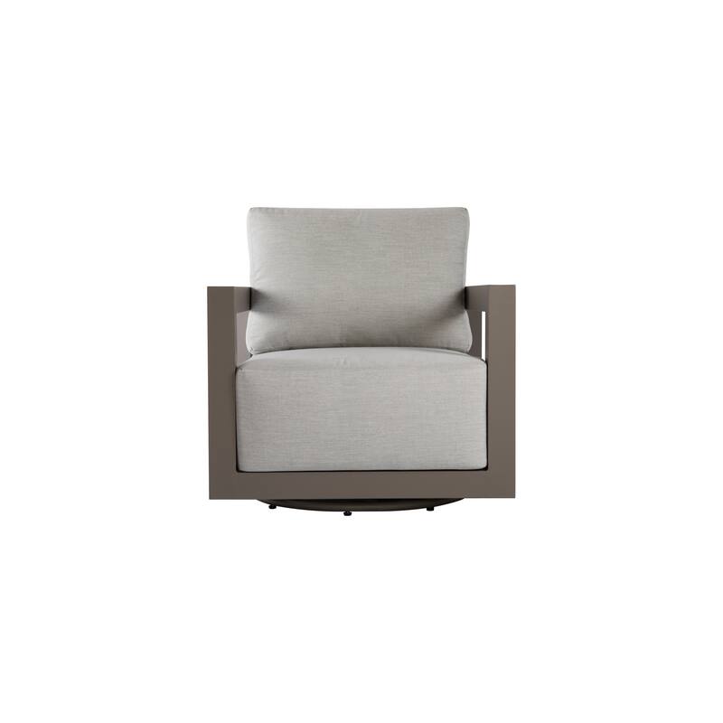 Elementi Newport Outdoor Aluminum Swivel Chair with Sunbrella® Cushions