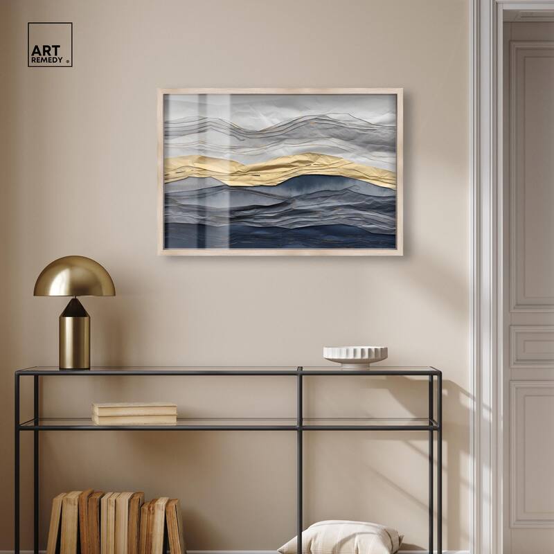 Flowing Golden Tide Shadowbox by Art Remedy