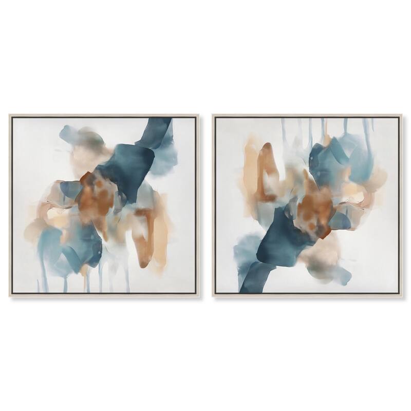 Simple Golden Peonie Canvas by Art Remedy - 40" x 40" - Gold