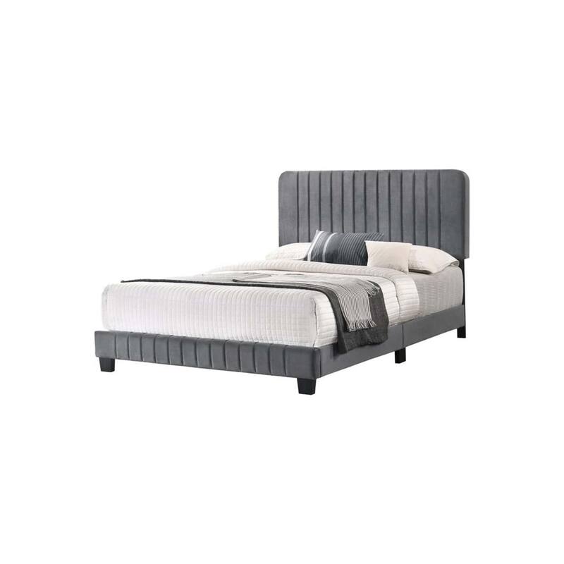 Gray Full Bed with Modern Transitional Style, Durable Frame and Sleek Finish for Comfortable and Stylish Bedrooms