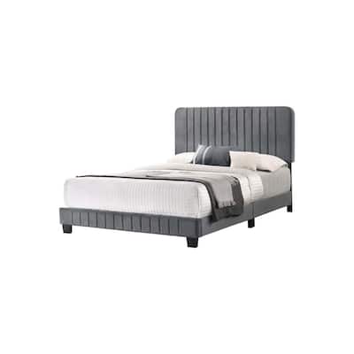 Gray Full Bed with Modern Transitional Style, Durable Frame and Sleek Finish for Comfortable and Stylish Bedrooms