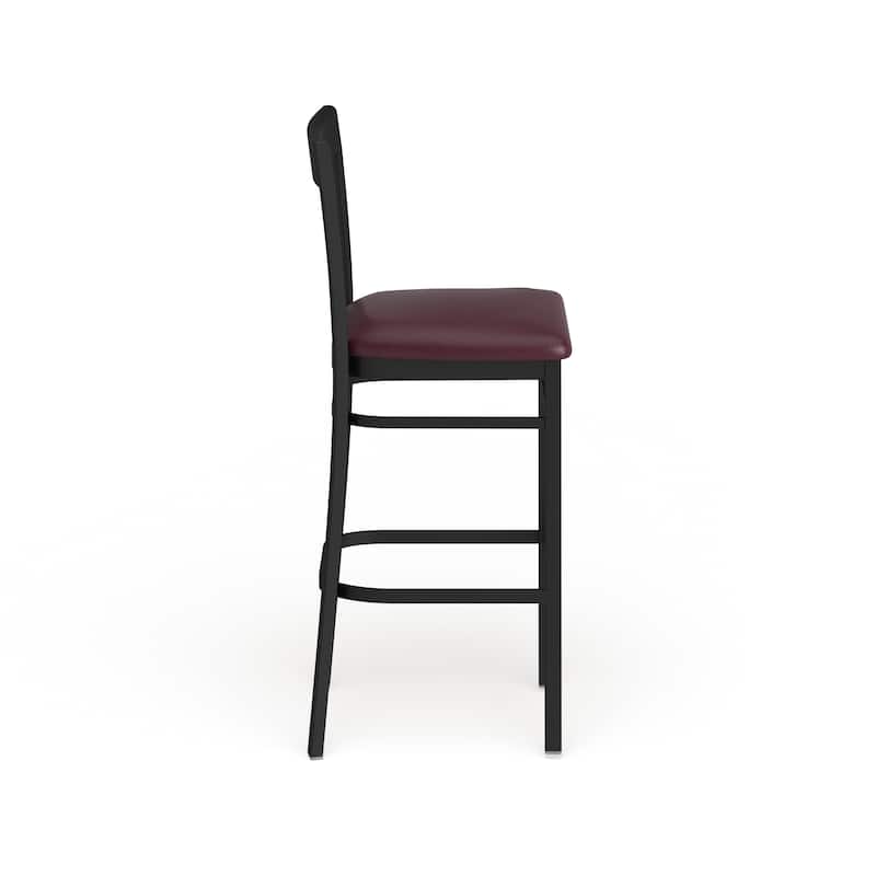 School House Back Metal Restaurant Barstool - 17.25"W x 19.5"D x 41.75"H