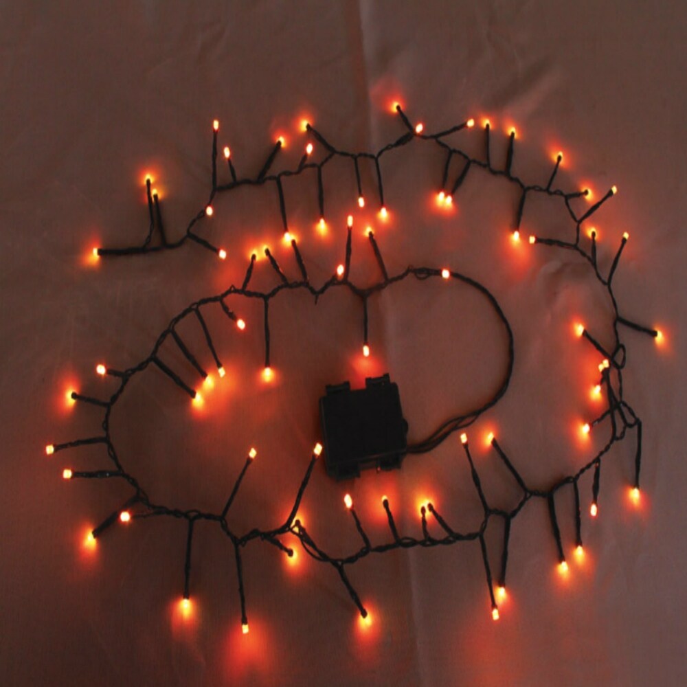 Shop Celebrations 34975 71 Cluster Lighted Orange Halloween Lights