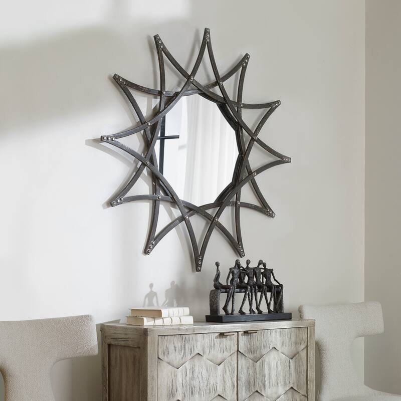 Uttermost Solaris Iron Star Mirror - 40 x 40 x 2.25