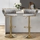 preview thumbnail 9 of 11, Modern Velvet Adjustable Swivel Bar Stools Set of 2
