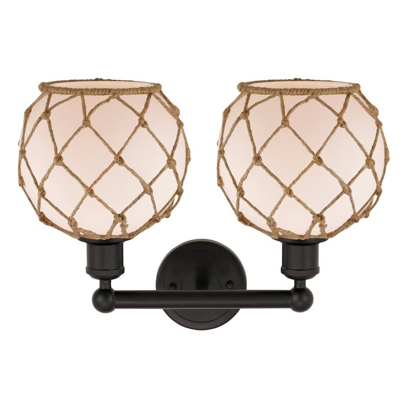 Innovations Lighting Endless Possibilities Edison - Farmhouse Rope - 2 Light 17" Bath Vanity Light