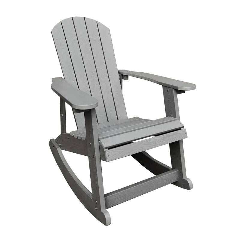 Light Grey Adirondack Rocking Chair