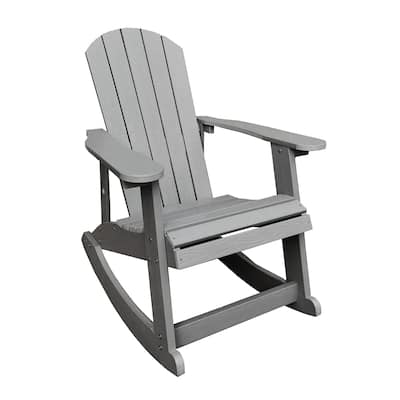 Light Grey Adirondack Rocking Chair