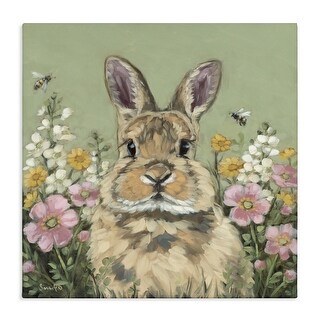 Stupell Spring Abloom Rabbit Canvas Wall Art Design By Sara G. Designs ...