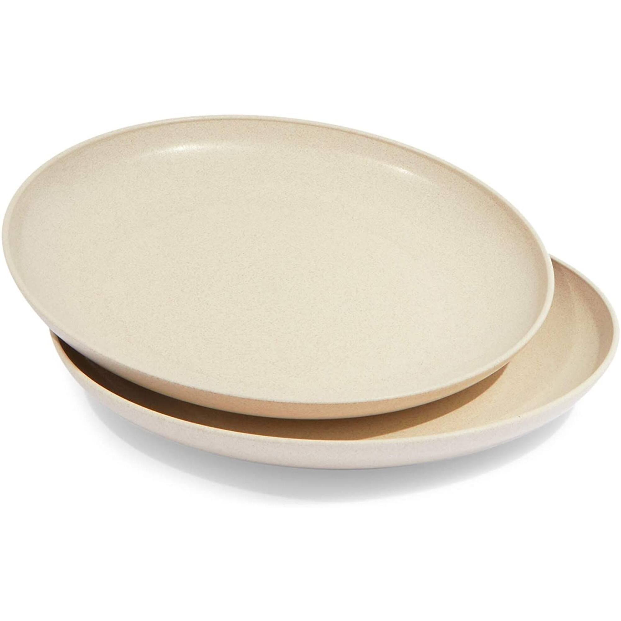 Wheat Straw Plates, Unbreakable Dinner Plates in 3 Colors (8 In, 6 Pack