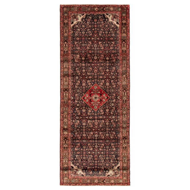 ECARPETGALLERY Hand-knotted Andelz Grey Wool Rug - 3'11 x 10'2 - Dark Grey - 3'11 x 10'2