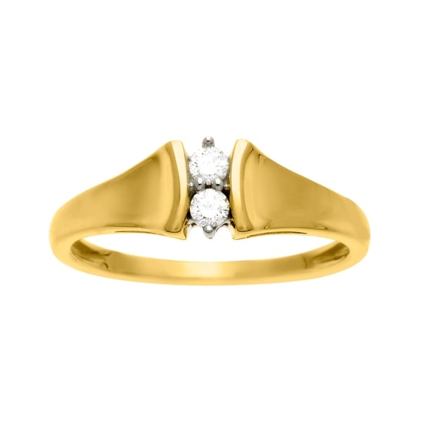 1/10 ct Diamond Duo Ring in 14K Gold