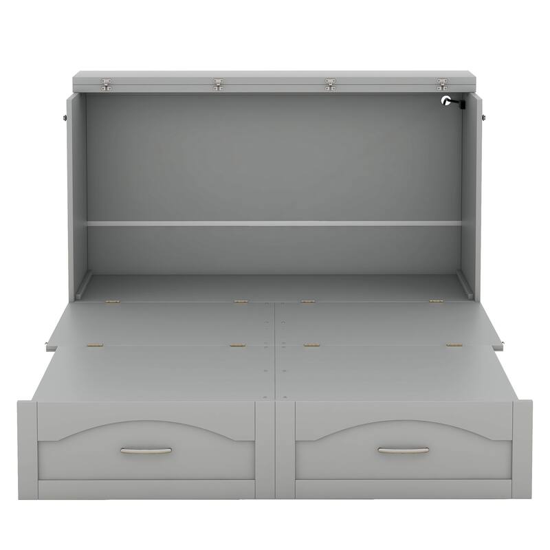 Murphy Bed Wall Bed with Drawer and a Set of Sockets & USB Ports