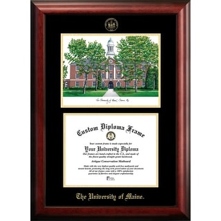 University of Maine 11w x 8.5h Gold Embossed Diploma Frame with Campus ...