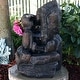 preview thumbnail 1 of 6, Rock Falls Solar Outdoor Water Fountain w/ Battery - 22" Water Feature