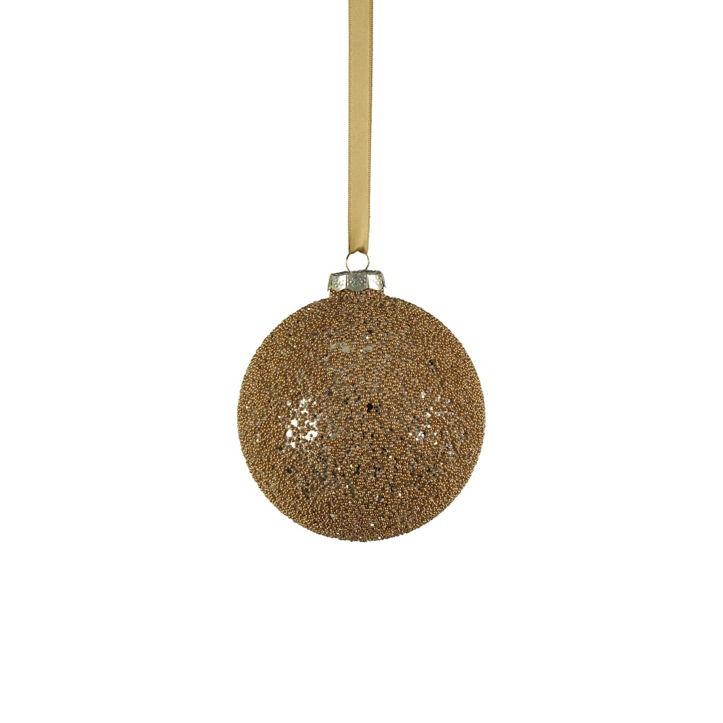 Hoshi 4" Beaded Glass Ball Ornaments, Set of 6