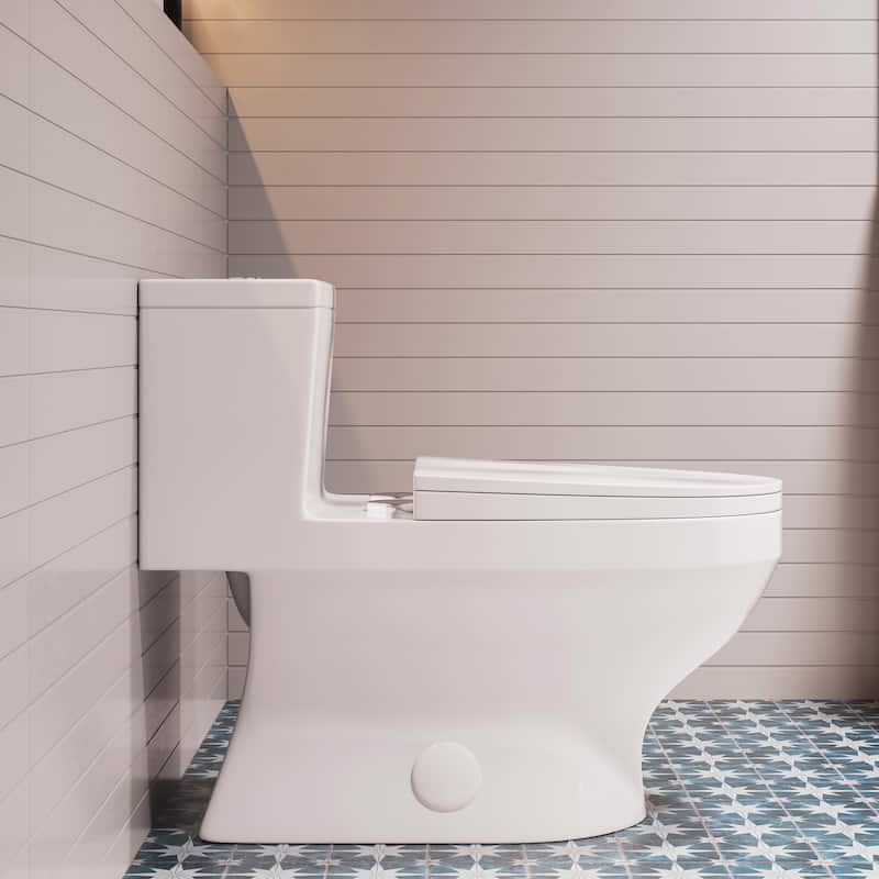 Clichy One-Piece Elongated Toilet Side Flush 1.28 gpf