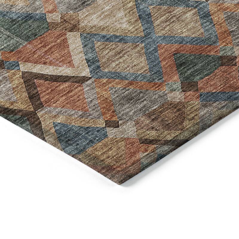 HomeRoots Geometric Transitional Rectangle Outdoor Rug