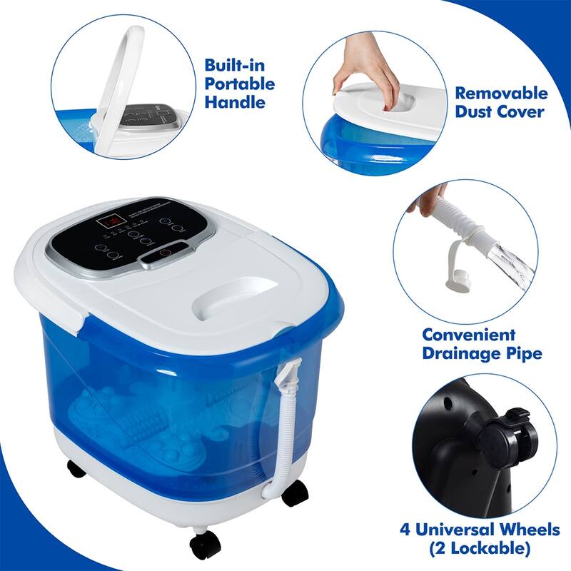 Relax Heated Foot Spa Comprehensive Foot Relief with Heat and Massage - 15" x 18" x 15" (L x W x H)